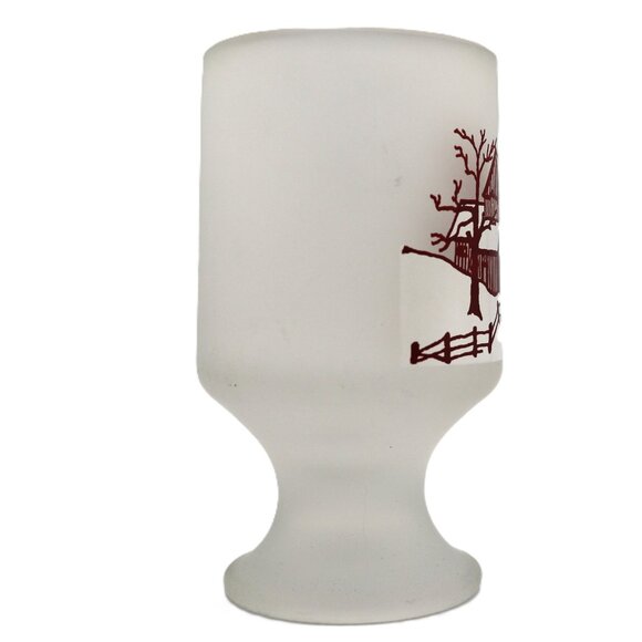 Vintage 1984 Tiara Satin Frosted Decorated Pedestal Mug - Picture 5 of 10